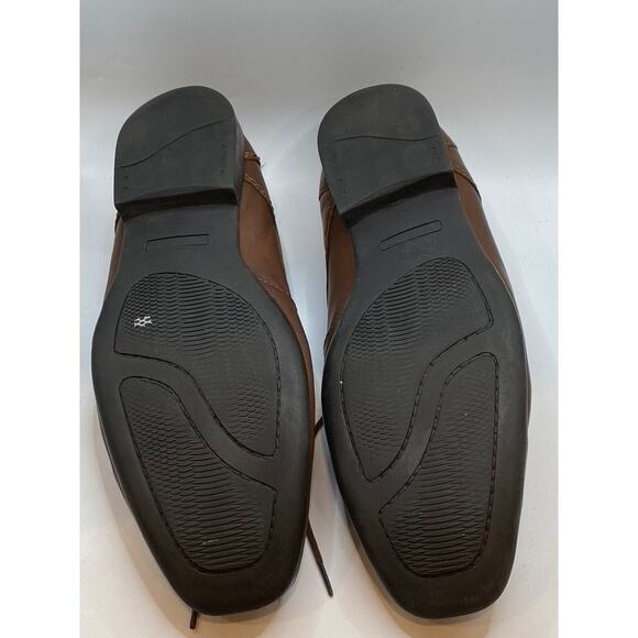 RUOSH Men's Brown Leather Round-Toe Lace-Up Low-Top Loafers SZ UK9 (US10) - Picture 7 of 9